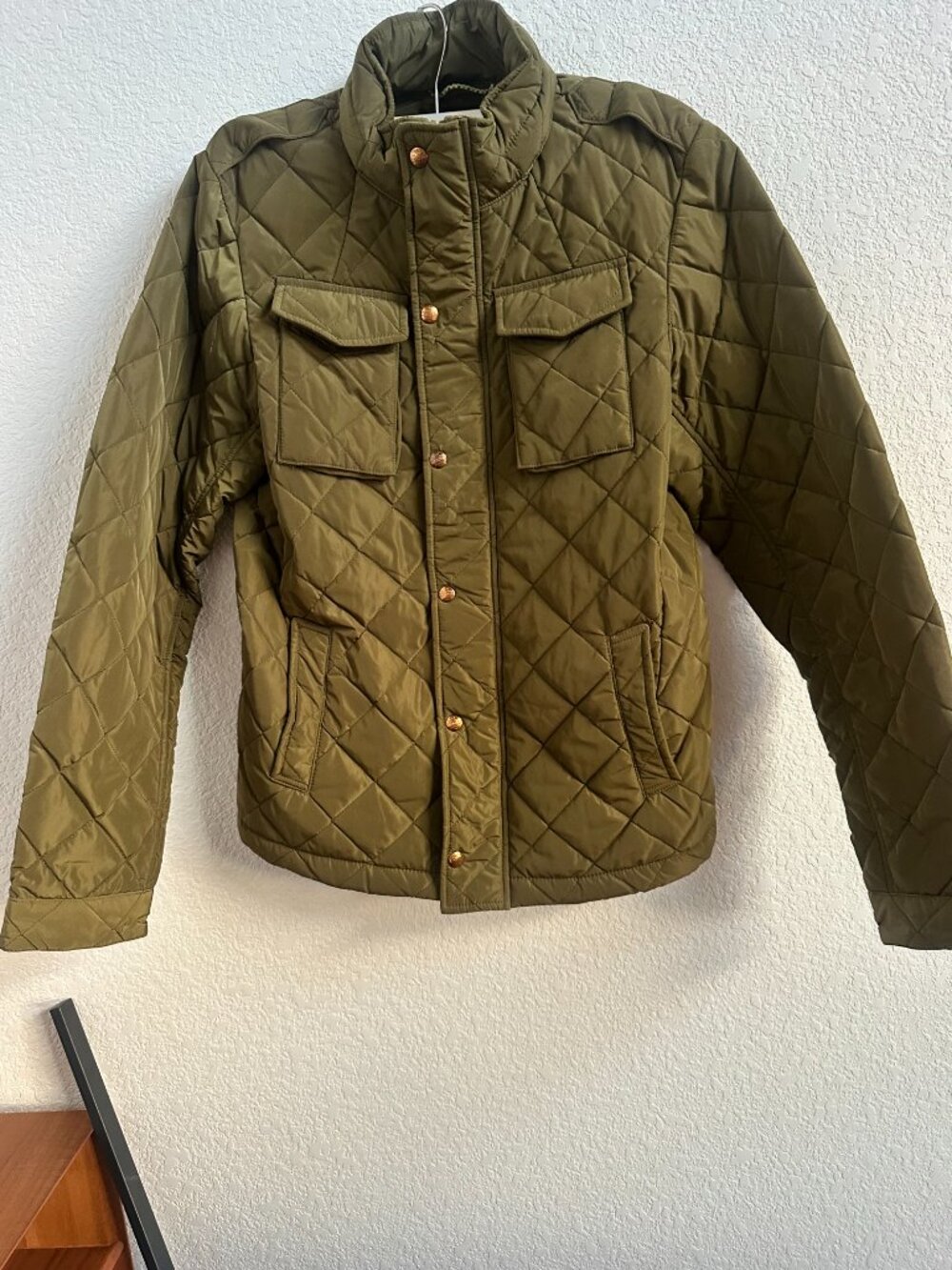 Scotch & Soda Olive Green Quilted Lightweight Jacket